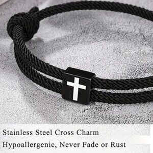 Child of GOD Cross Bracelet Adjustable Rope Hypoallergenic Waterproof Gifts NWT